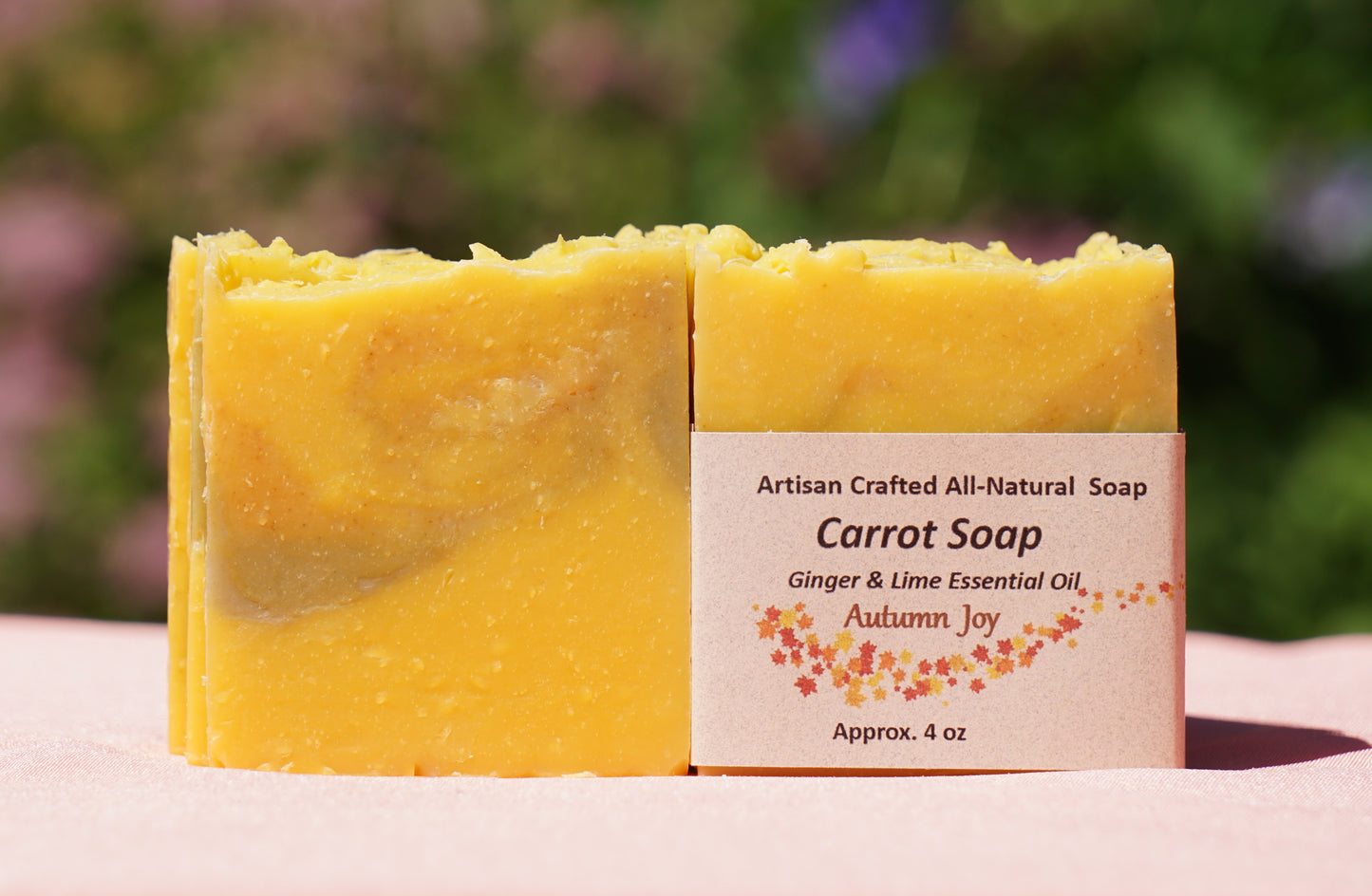 Carrot Soap with Ginger & Lime Essential Oil Soap Bar