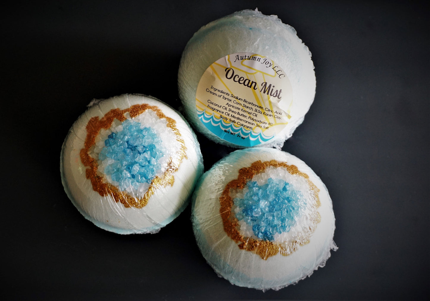 Ocean Mist scented Geode Bath Bomb