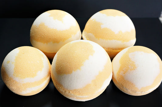 Coconut and Mango Bath Bomb with Coconut Milk