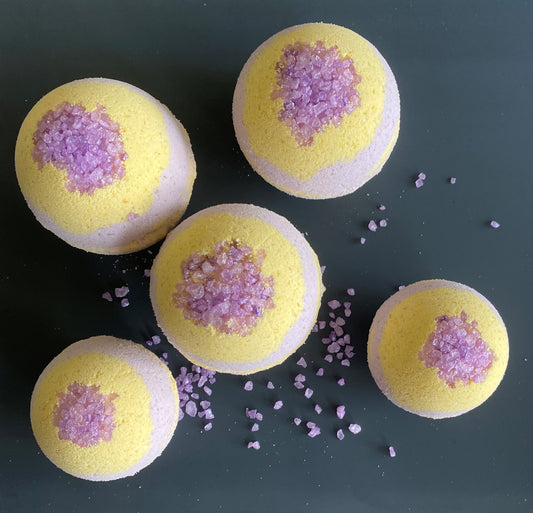 Lavender, Chamomile, and Mediterranean Sea Salt Geode Bath Bomb