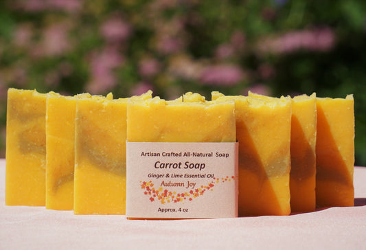 Carrot Soap with Ginger & Lime Essential Oil Soap Bar