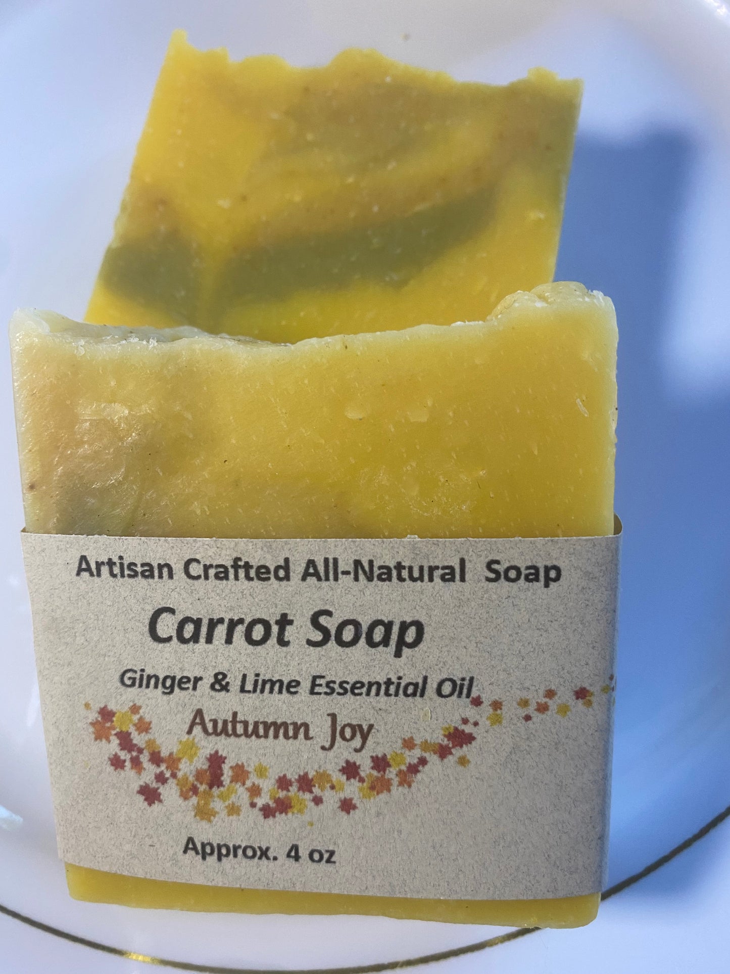 Carrot Soap with Ginger & Lime Essential Oil Soap Bar